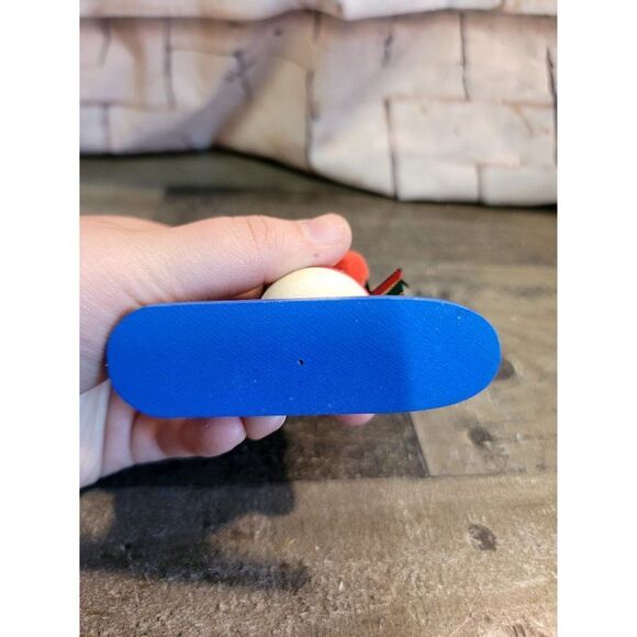 Christian uibricht wooden snowman mistletoe Xmas ornament decor - Picture 5 of 5